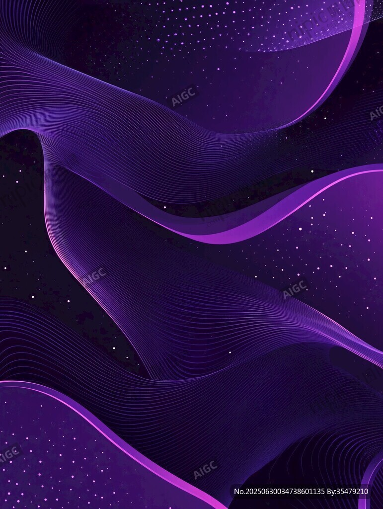 梦幻紫色流动波浪背景图