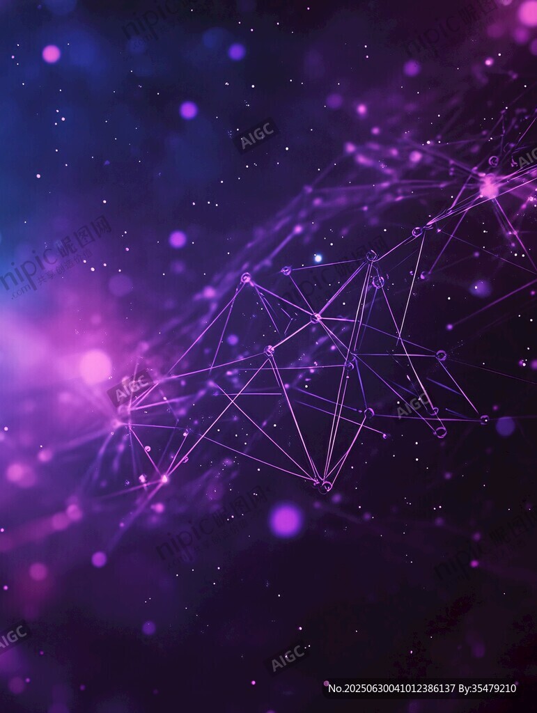 梦幻紫系网络空间背景图