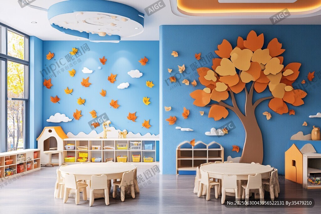 童趣幼儿园教室温馨场景