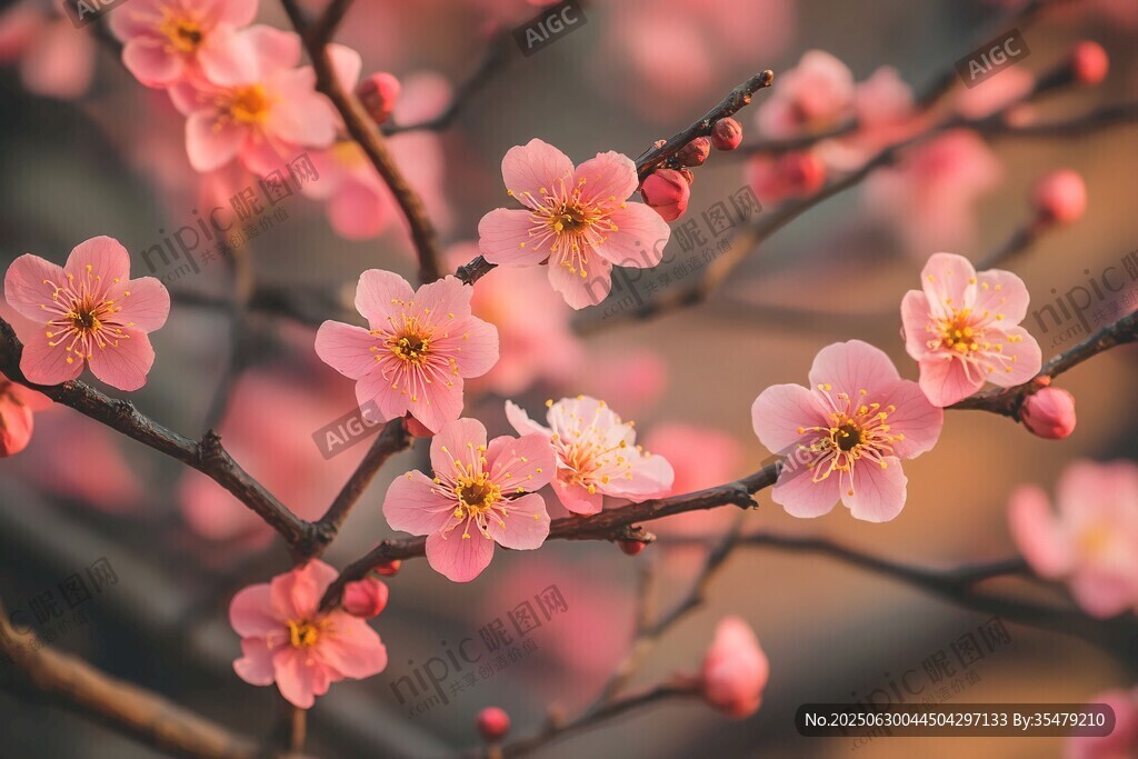 粉嫩桃花枝 尽显春日浪漫