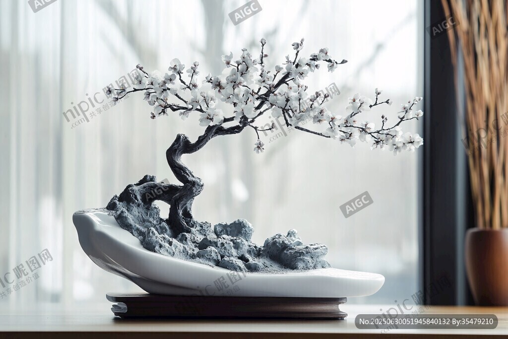 中式盆景 雅致案头小景