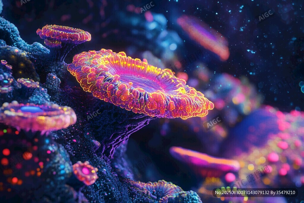 梦幻海底绚烂珊瑚景观