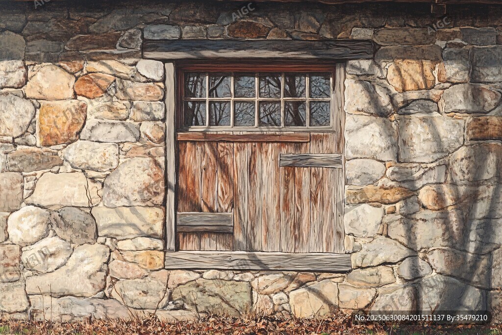 石墙木窗的古朴景致