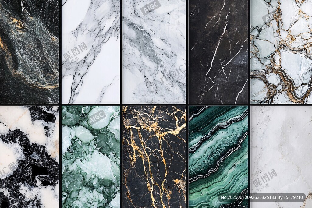 多样大理石纹理精美展示