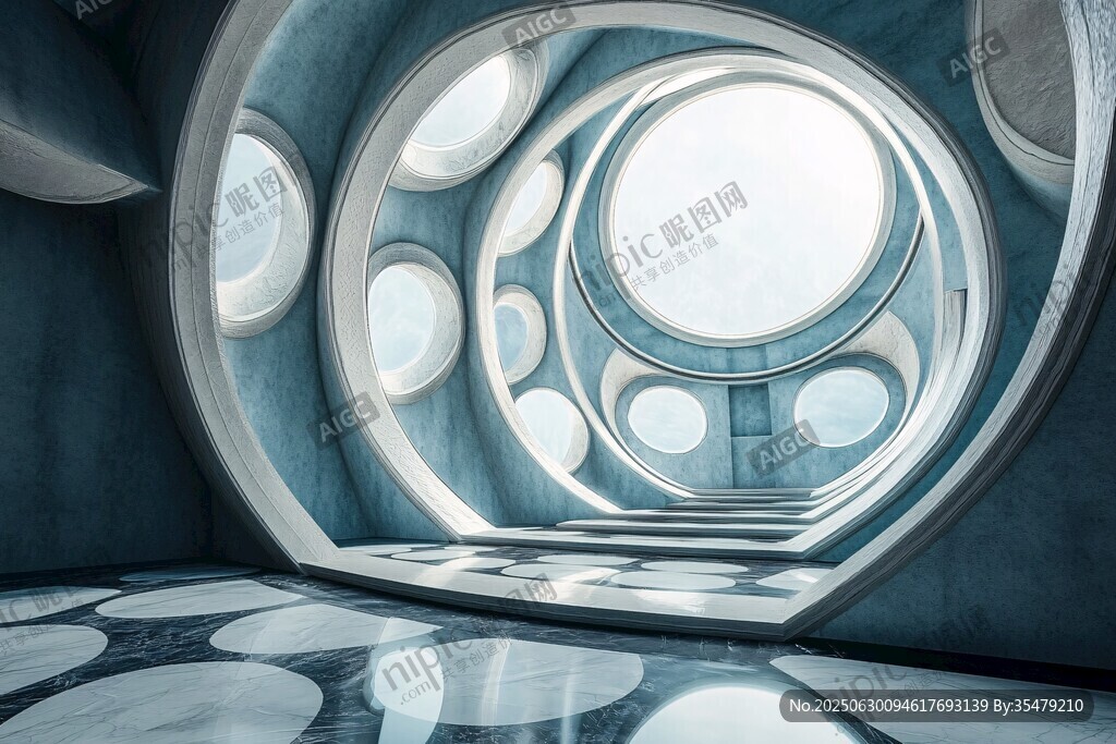 未来感科幻风格环形空间