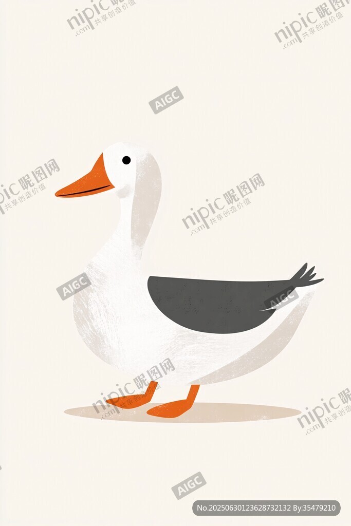 可爱卡通鹅插画