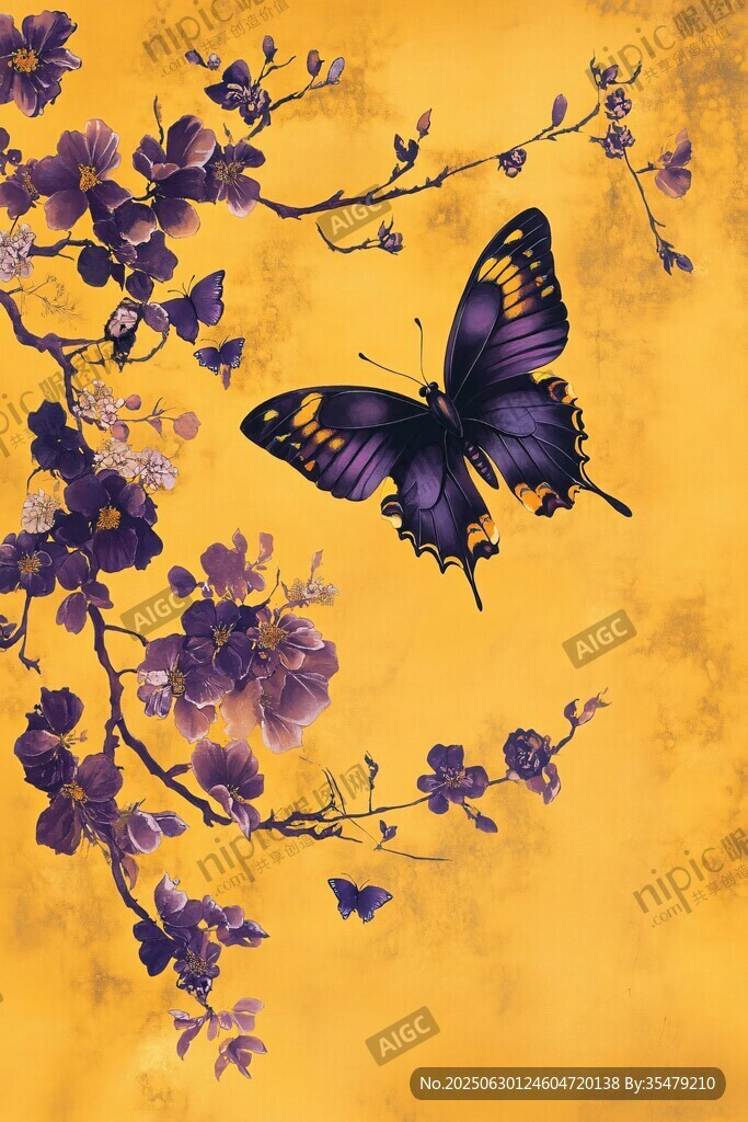蝶舞繁花间 唯美中式画面