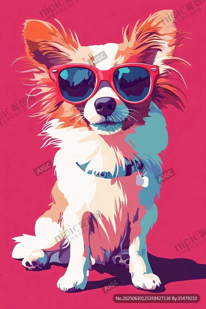 时尚萌犬戴墨镜超吸睛