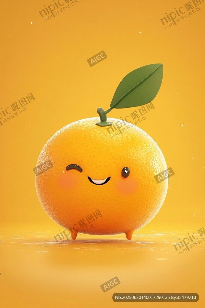 可爱橙子卡通形象