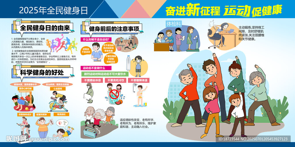 全民健身日展板