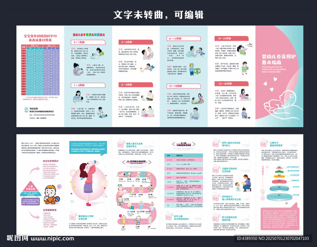 婴幼儿养育照护指南托育折页