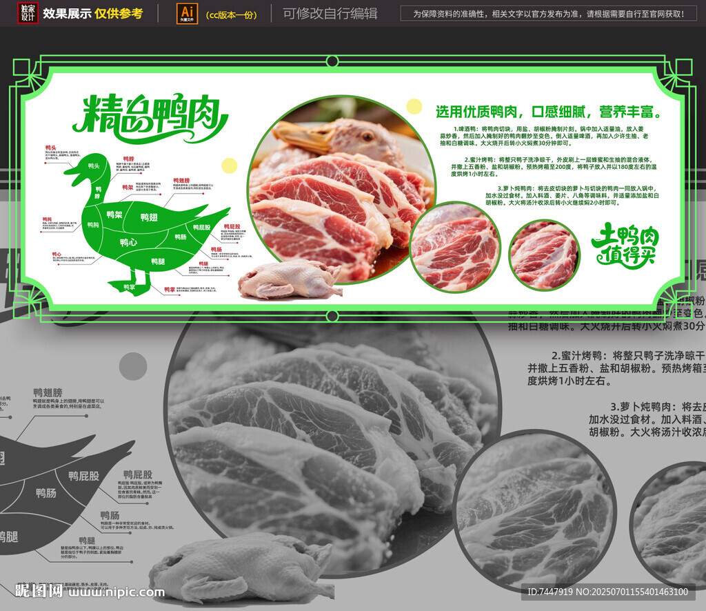 鸭肉分割