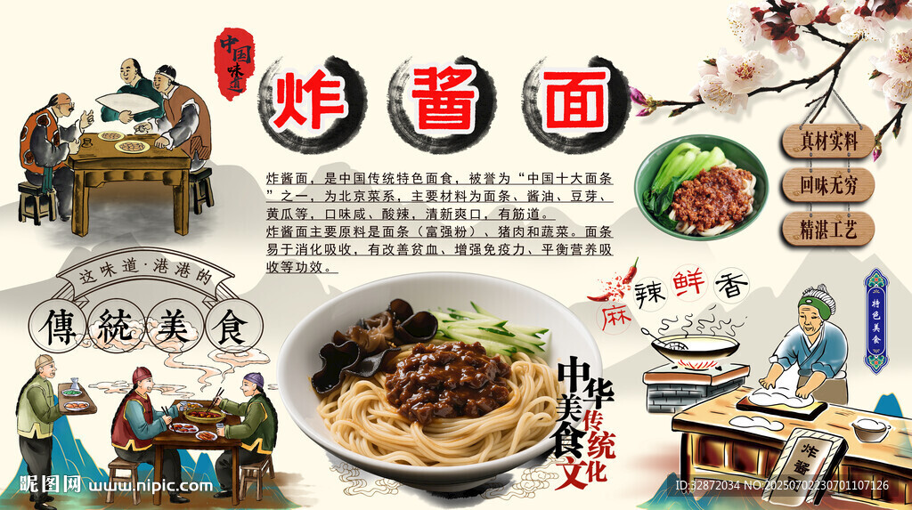 炸酱面背景墙