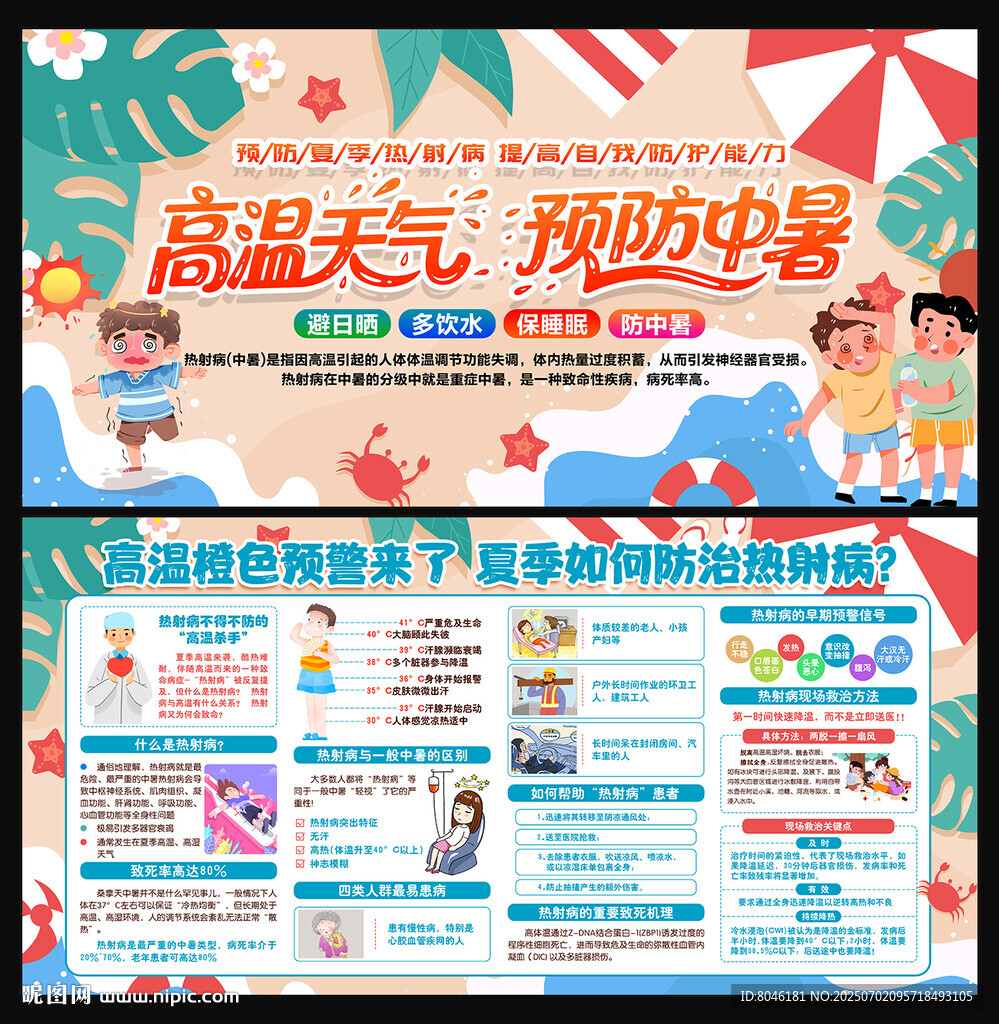 预防中暑宣传栏