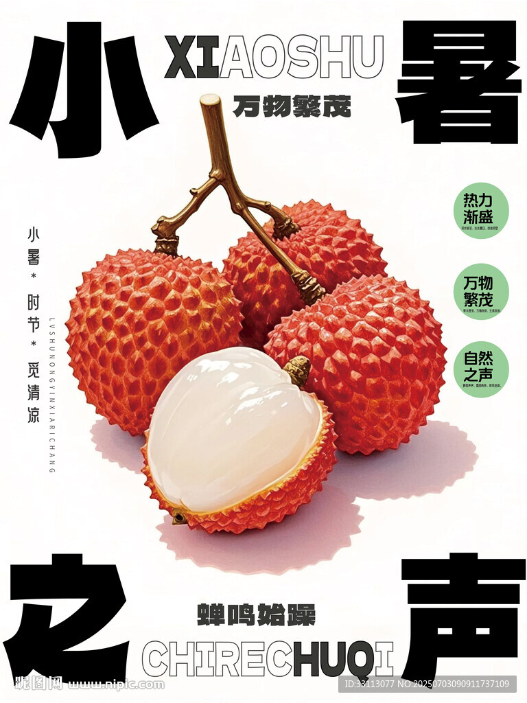 小暑时节的新鲜荔枝