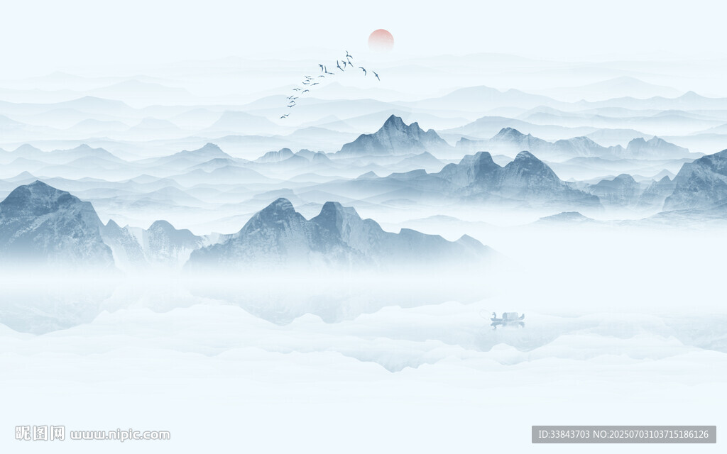水墨画山水
