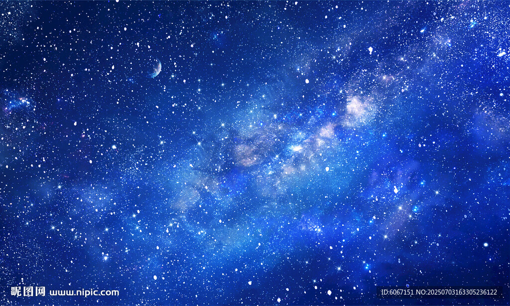蓝色星空背景灯箱贴膜
