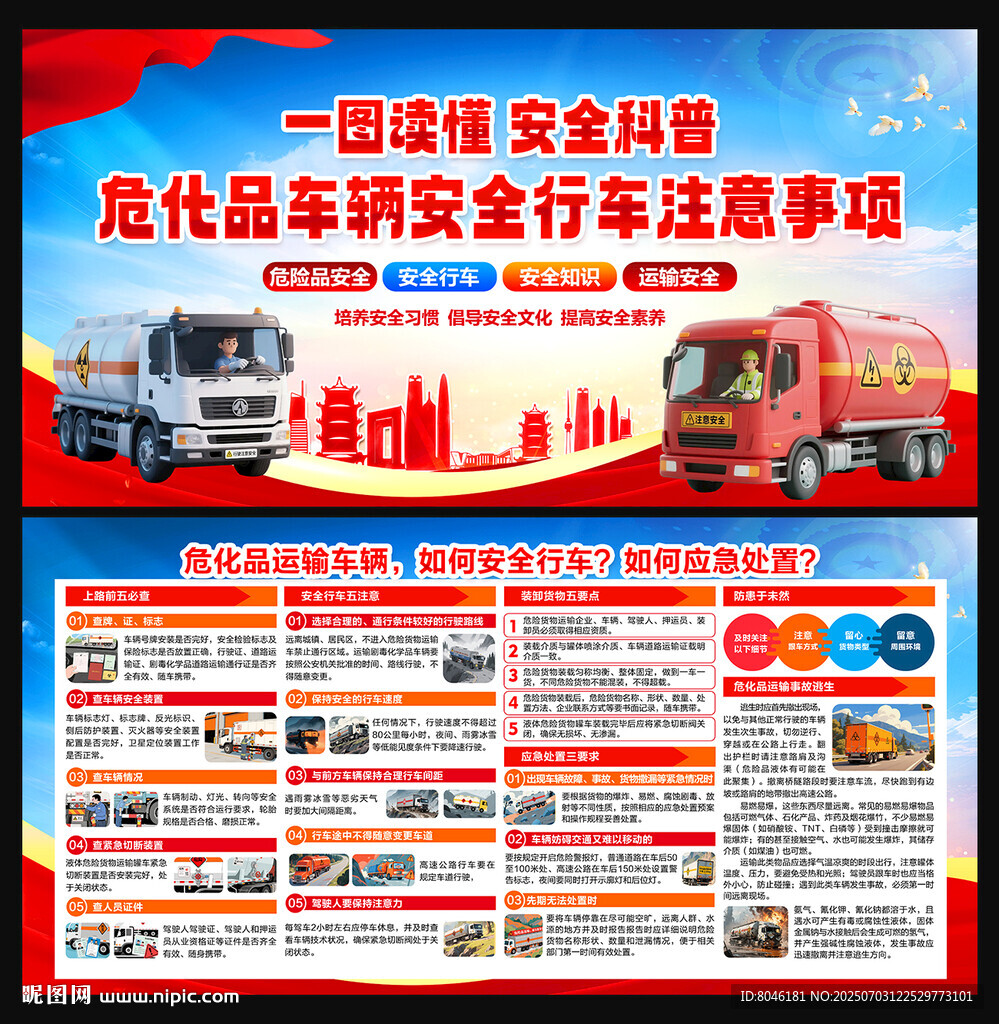危化品车辆安全行车注意事项