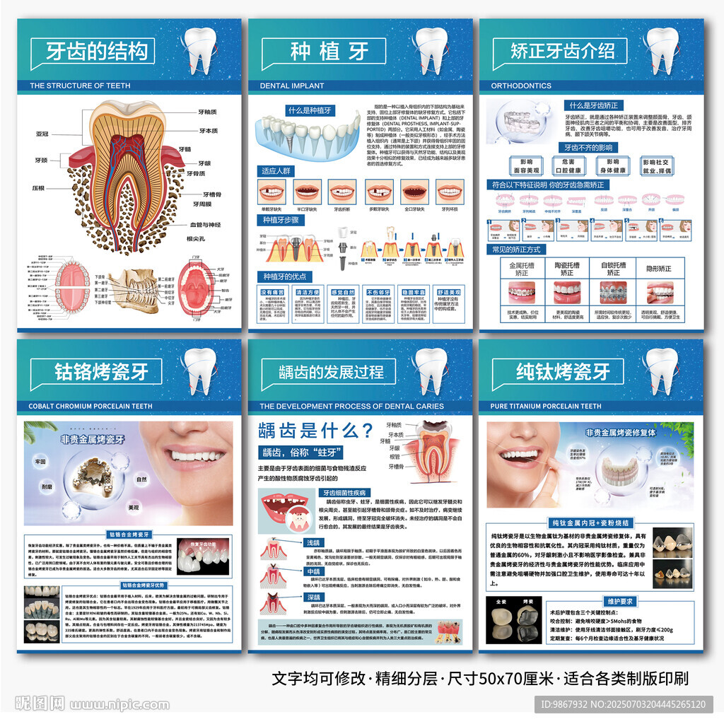口腔诊所牙科医院牙齿装饰画