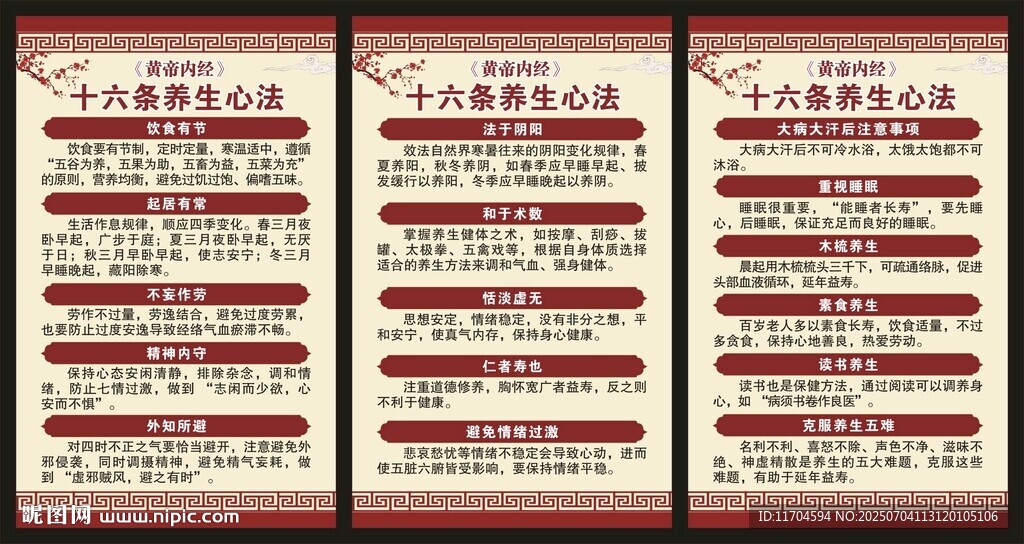 中医养生知识展板