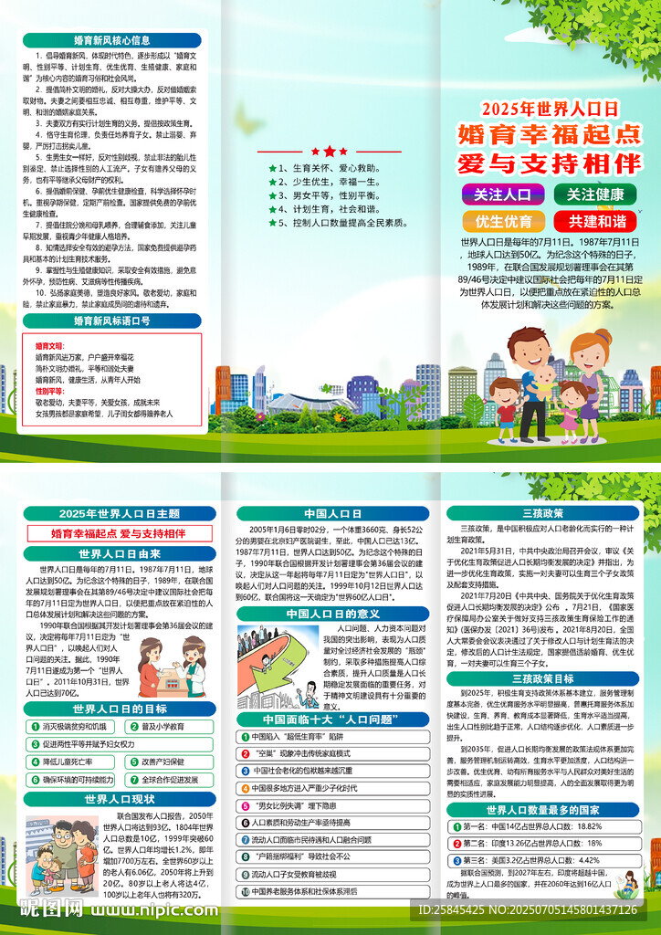 2025年世界人口日折页