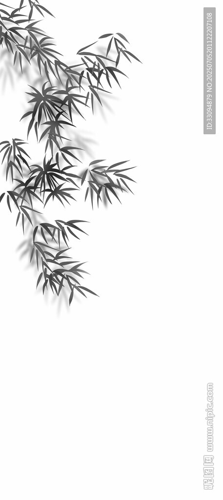 宋式美学水墨竹子分层图