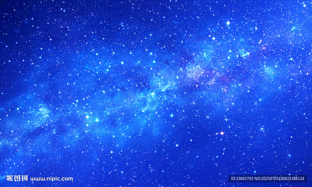 蓝色宇宙星空背景墙