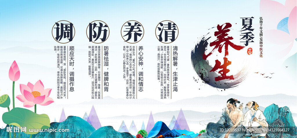 夏季养生展板