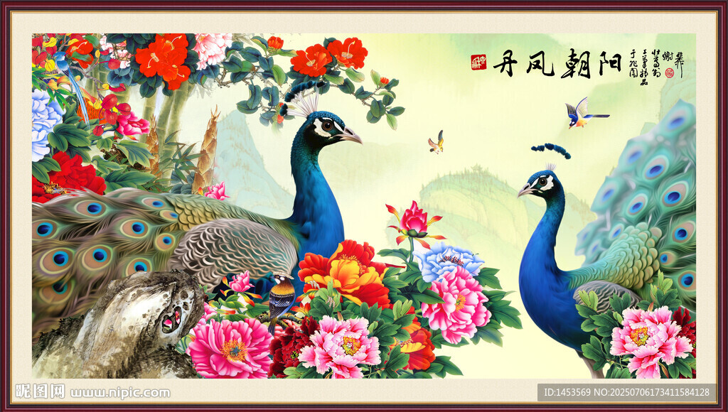 国画孔雀