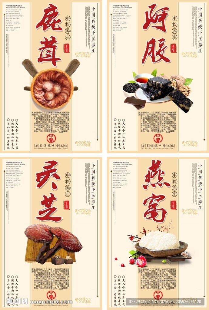 中国风中医文化养生展板