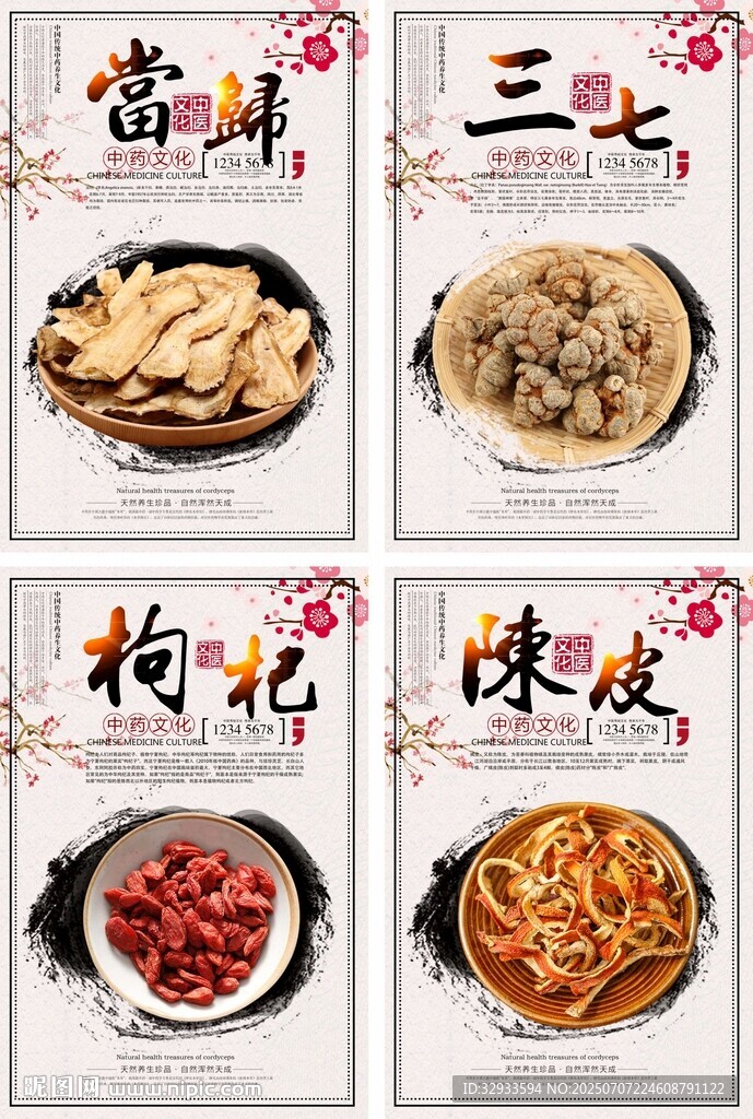 中国风中药文化医疗展板