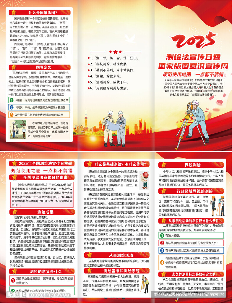 2025年全国测绘法宣传日折页