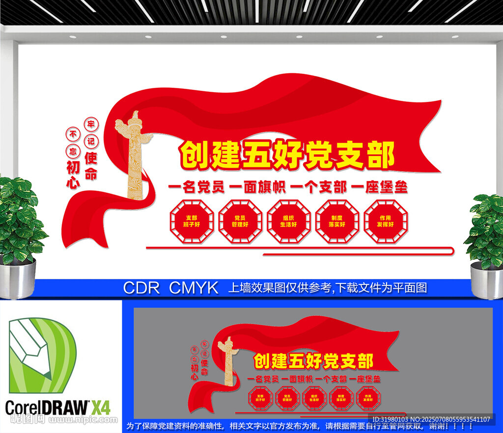 五好党支部文化墙