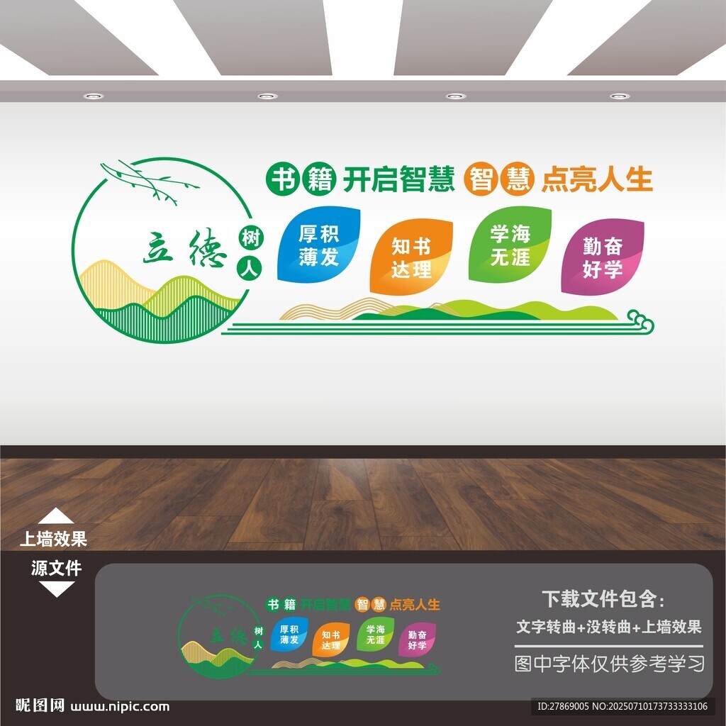图书馆文化墙标语