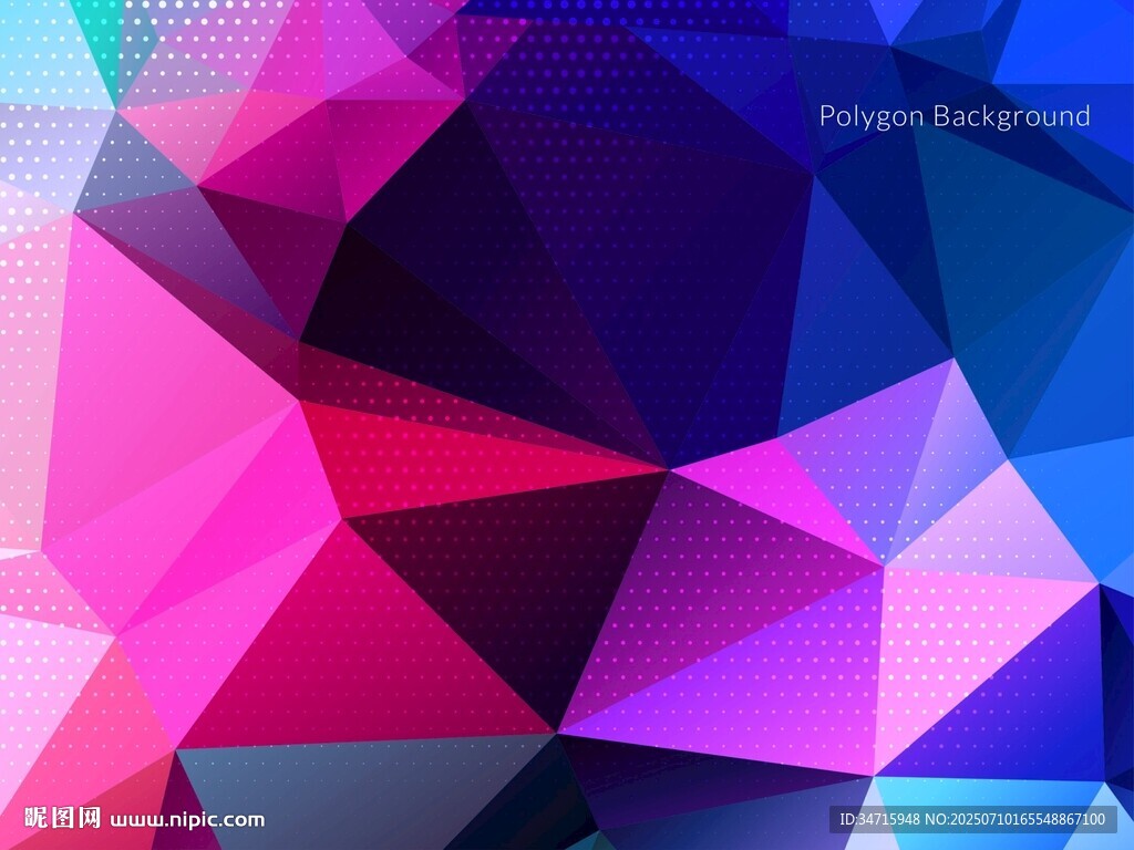 蓝紫渐变几何多边形矢量背景