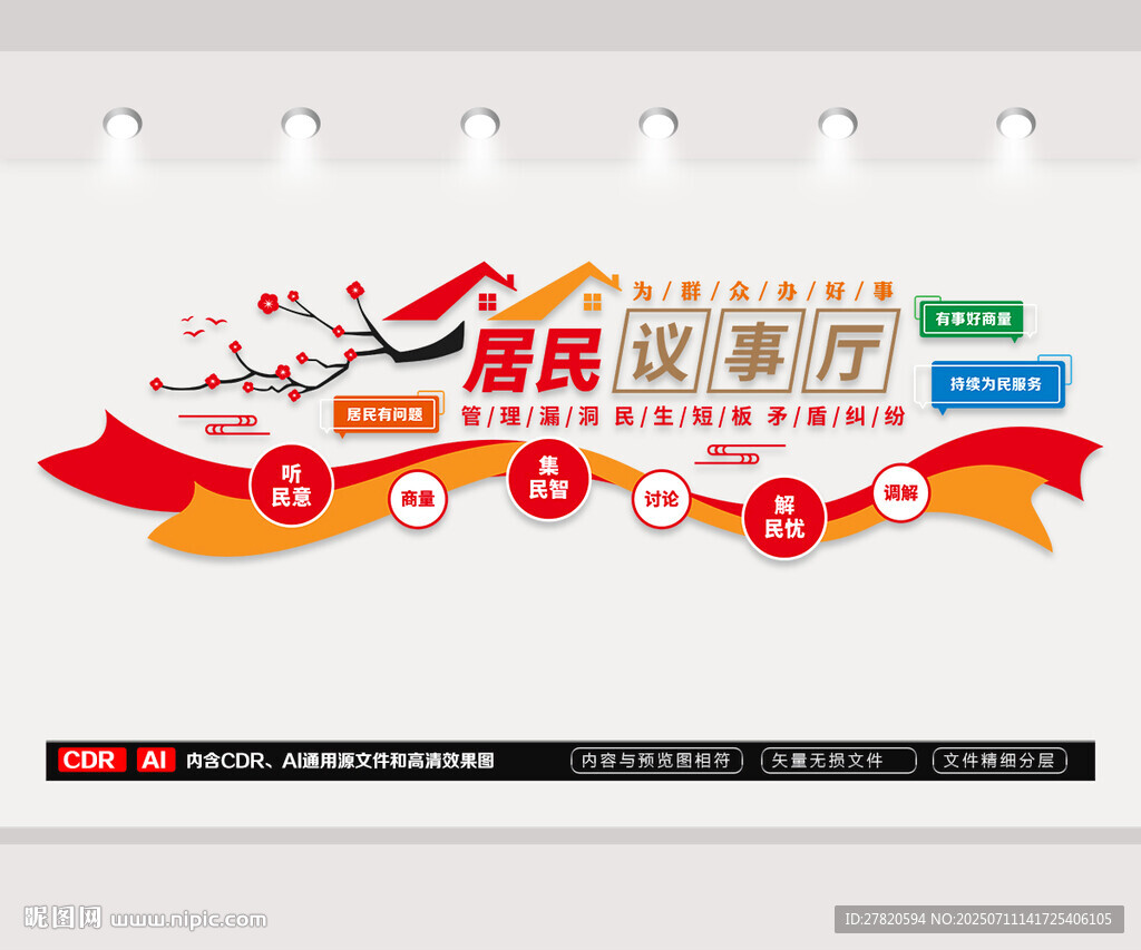 居民议事厅文化墙