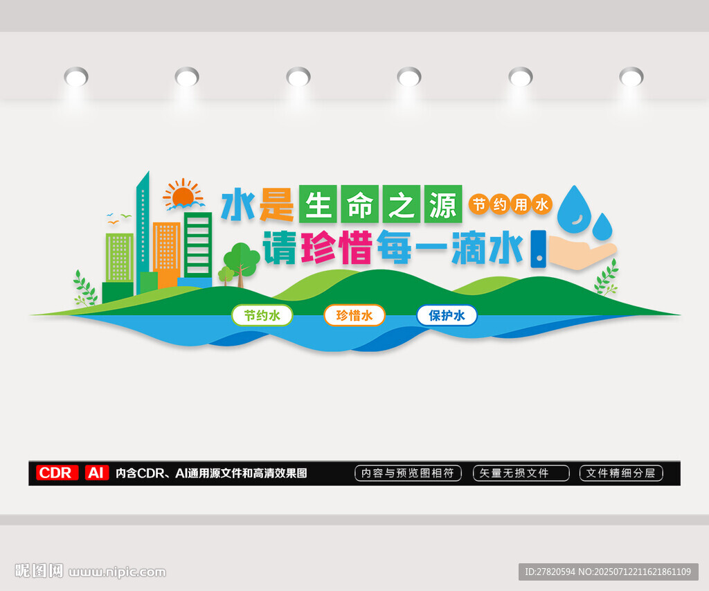 珍惜用水文化墙