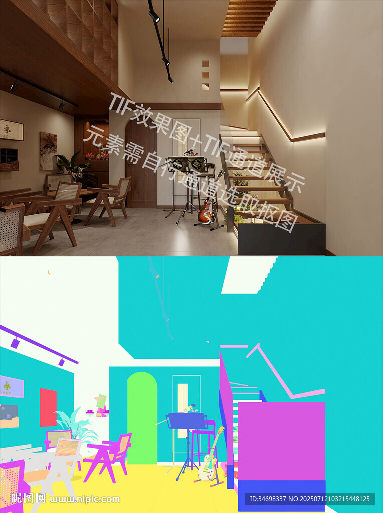 茶室楼道效果图