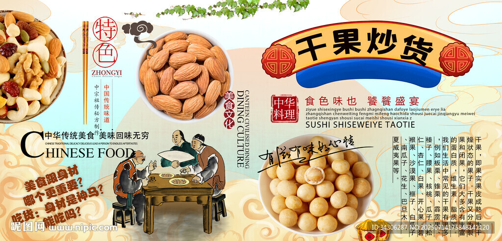 干果炒货背景墙