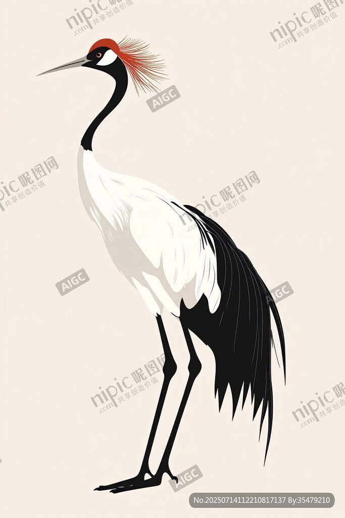 丹顶鹤插画