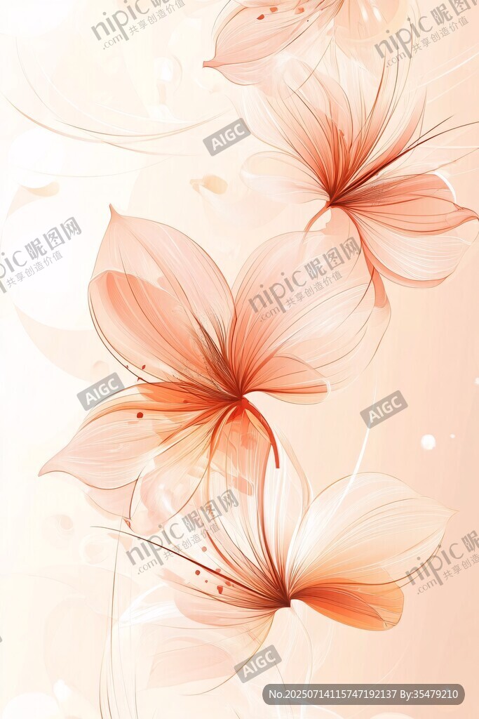 梦幻粉色花卉背景图