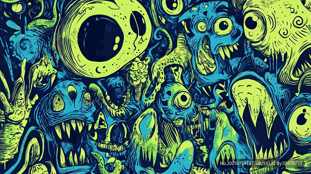 奇幻外星怪物插画