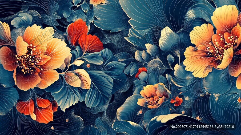 绚丽花卉图案 尽显自然之美