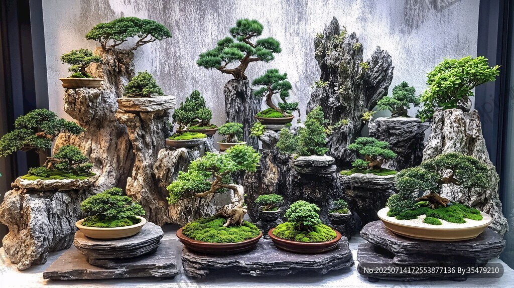 盆景艺术景观 尽显自然之美