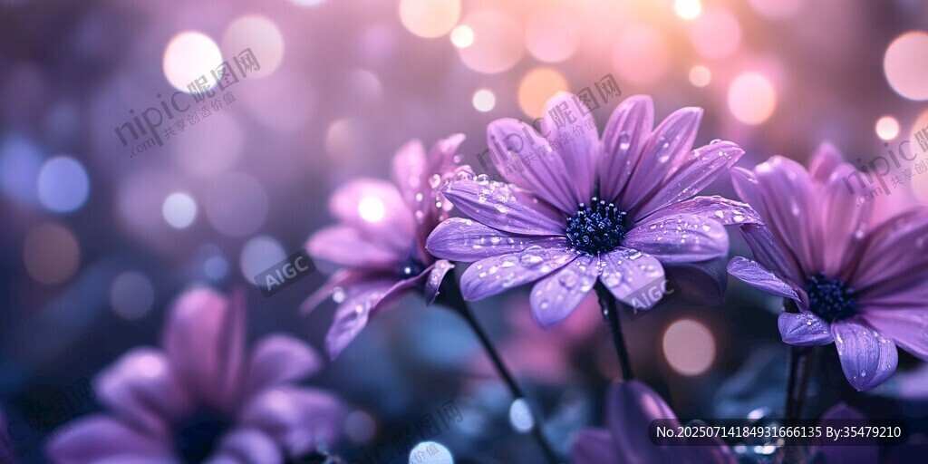 紫花凝露 梦幻浪漫景致