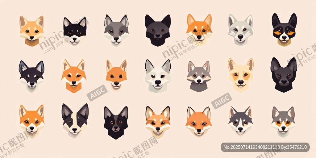 多样萌犬头像集合