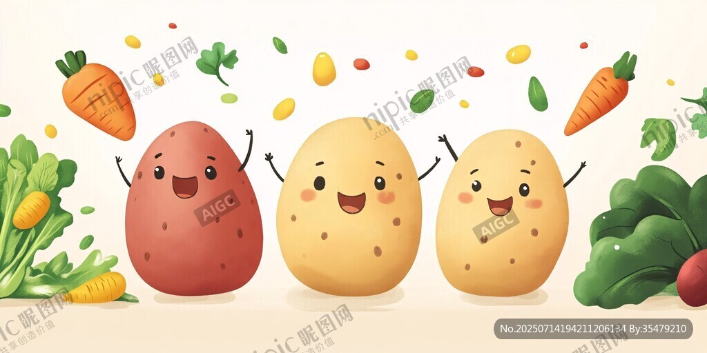 欢乐土豆与蔬菜伙伴