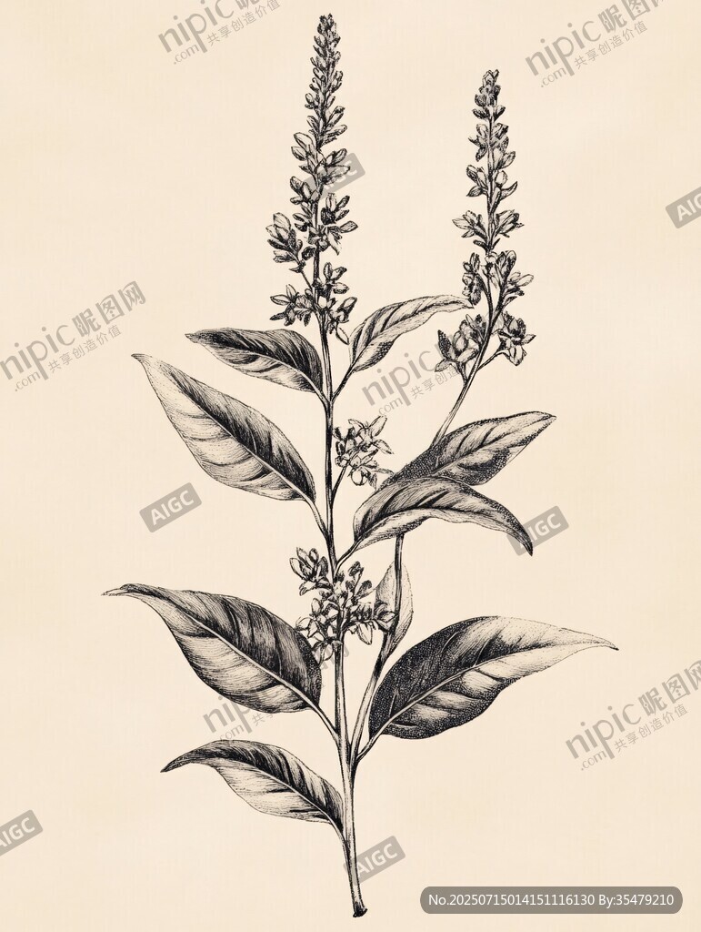 手绘植物花卉图