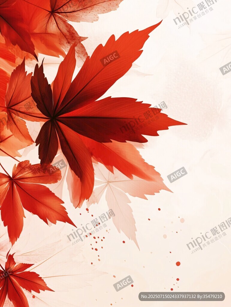 秋日红枫叶 唯美诗意画面