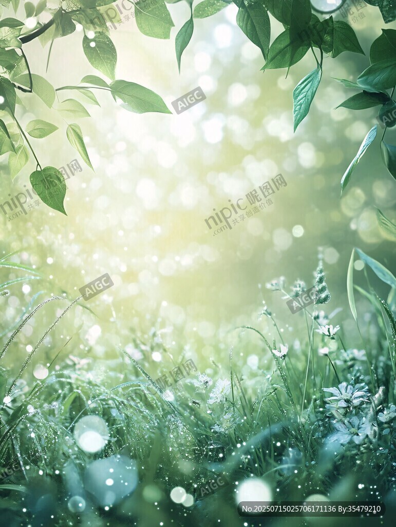 春日绿野梦幻清新自然景